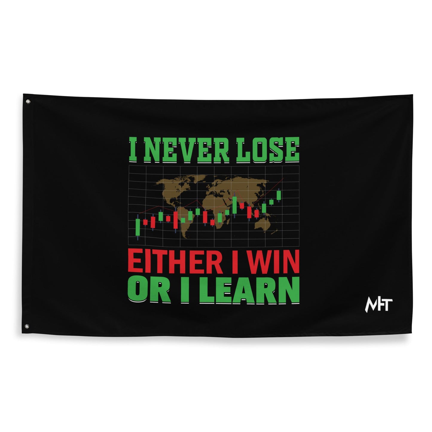 I never Lose: Either I win or I learn V2 - Flag by DarkByteGear