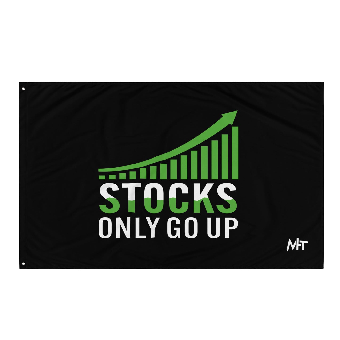 Stocks only Go up - Flag by DarkByteGear
