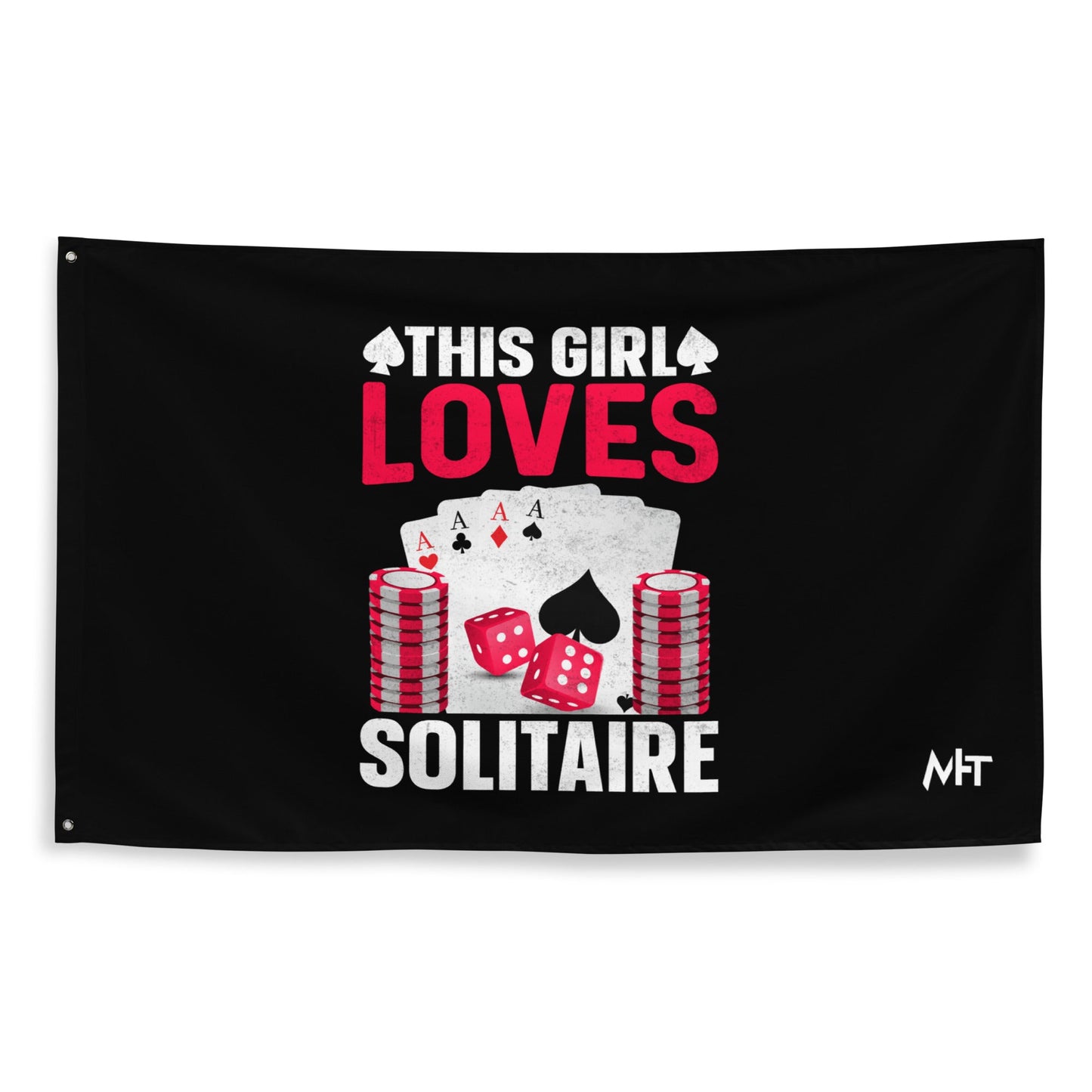 This Girl Loves Solitaire - Flag by DarkByteGear