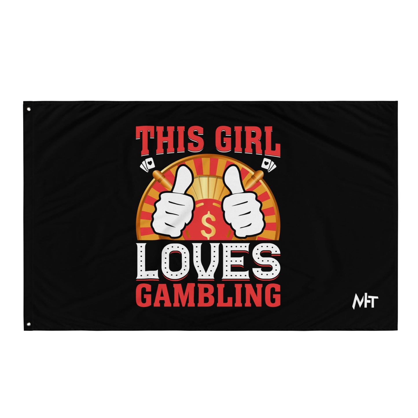 This Girl Loves Gambling - Flag by DarkByteGear