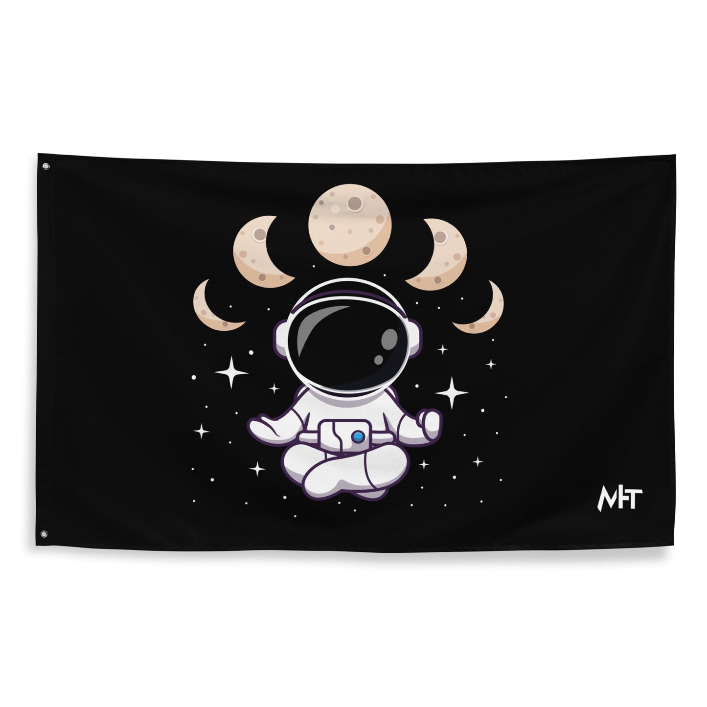 Astronaut Meditation - Flag by DarkByteGear