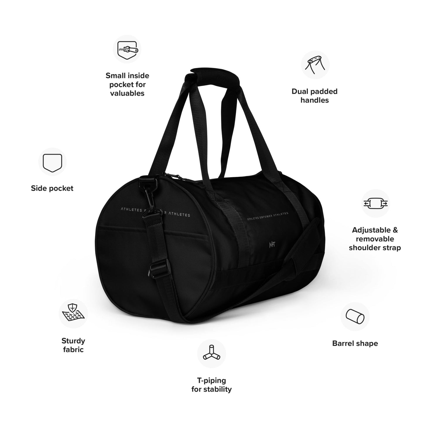 Athletes Empower Athletes - Gym Bag by DarkByteGear