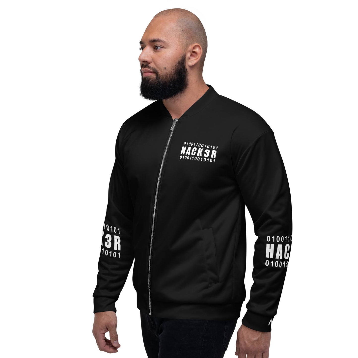 100110010101 Hack3r - Unisex Bomber Jacket by DarkByteGear