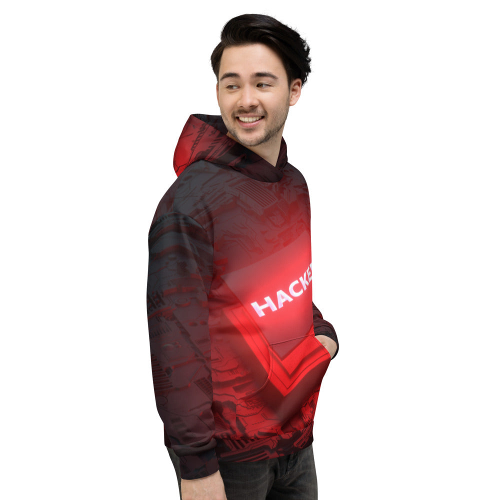 Hacked v2 - Unisex Hoodie by DarkByteGear