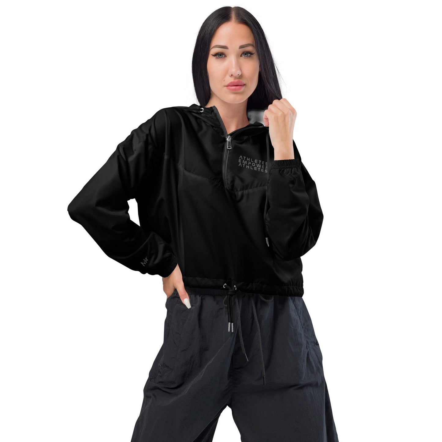 Athletes Empower Athletes - Women’s cropped windbreaker by DarkByteGear