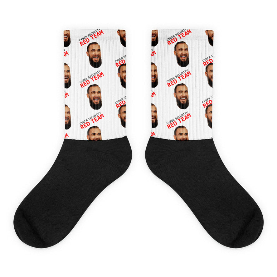 Cyber Security Red Team - Face Mash Socks ( personalized socks with photos ) by DarkByteGear