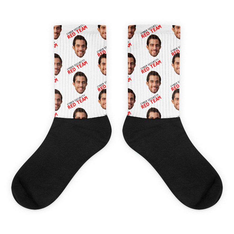 Cyber Security Red Team - Face Mash Socks ( personalized socks with photos ) by DarkByteGear
