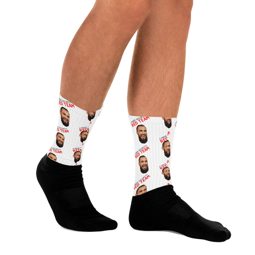 Cyber Security Red Team - Face Mash Socks ( personalized socks with photos ) by DarkByteGear