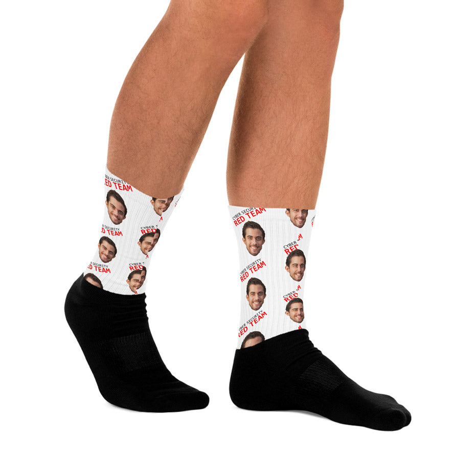 Cyber Security Red Team - Face Mash Socks ( personalized socks with photos ) by DarkByteGear
