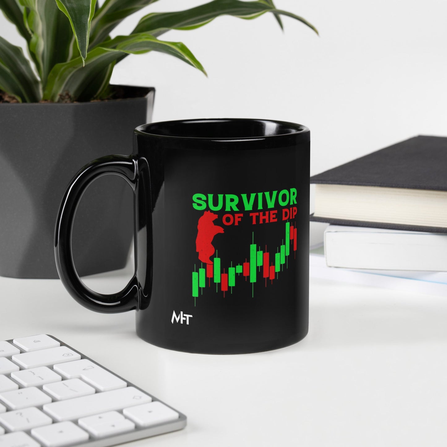 Survivor of the Dip V1 - Black Glossy Mug by DarkByteGear