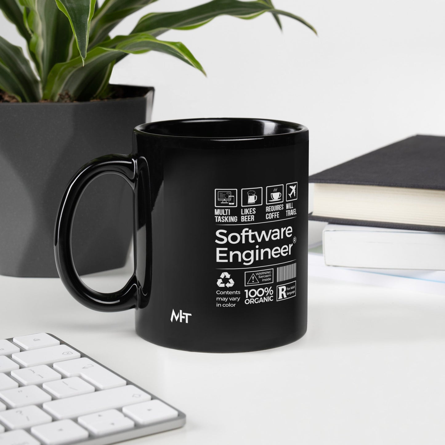 Software Engineer V2 - Black Glossy Mug by DarkByteGear