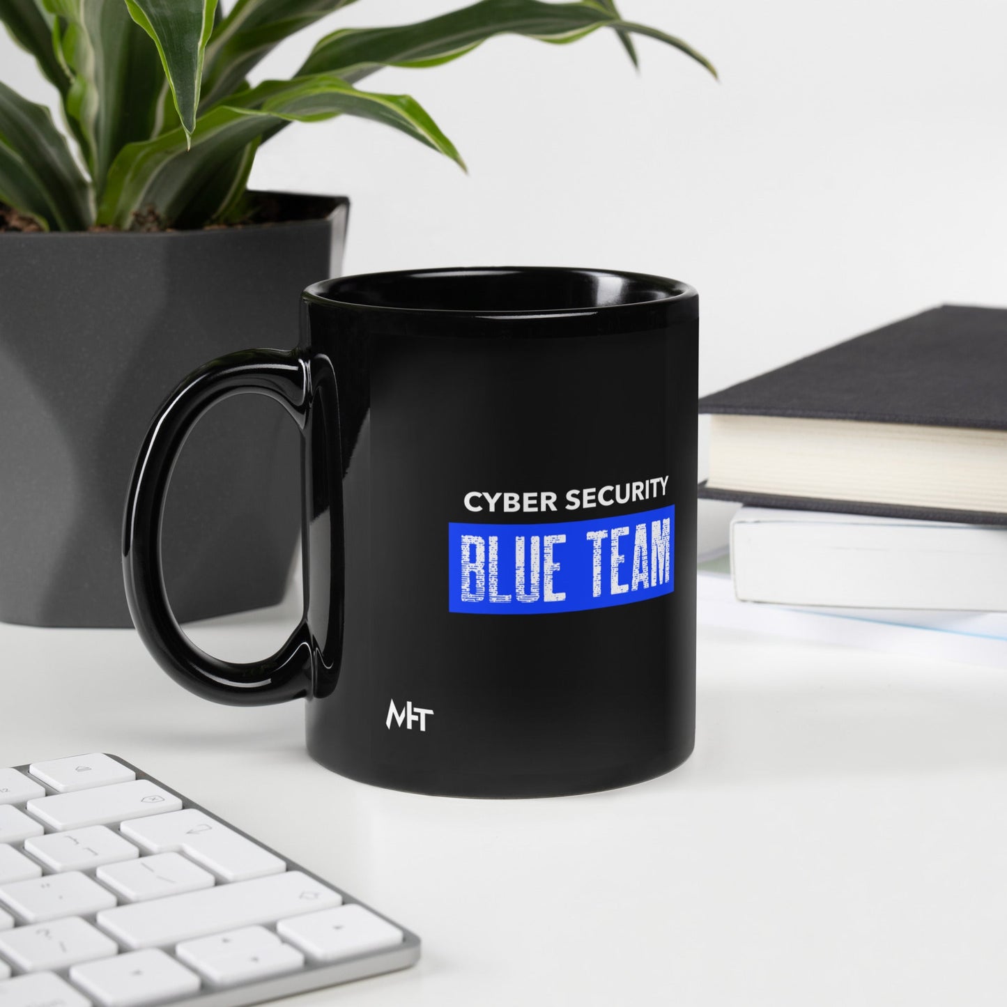 Cyber Security Blue Team V5 - Black Glossy Mug by DarkByteGear