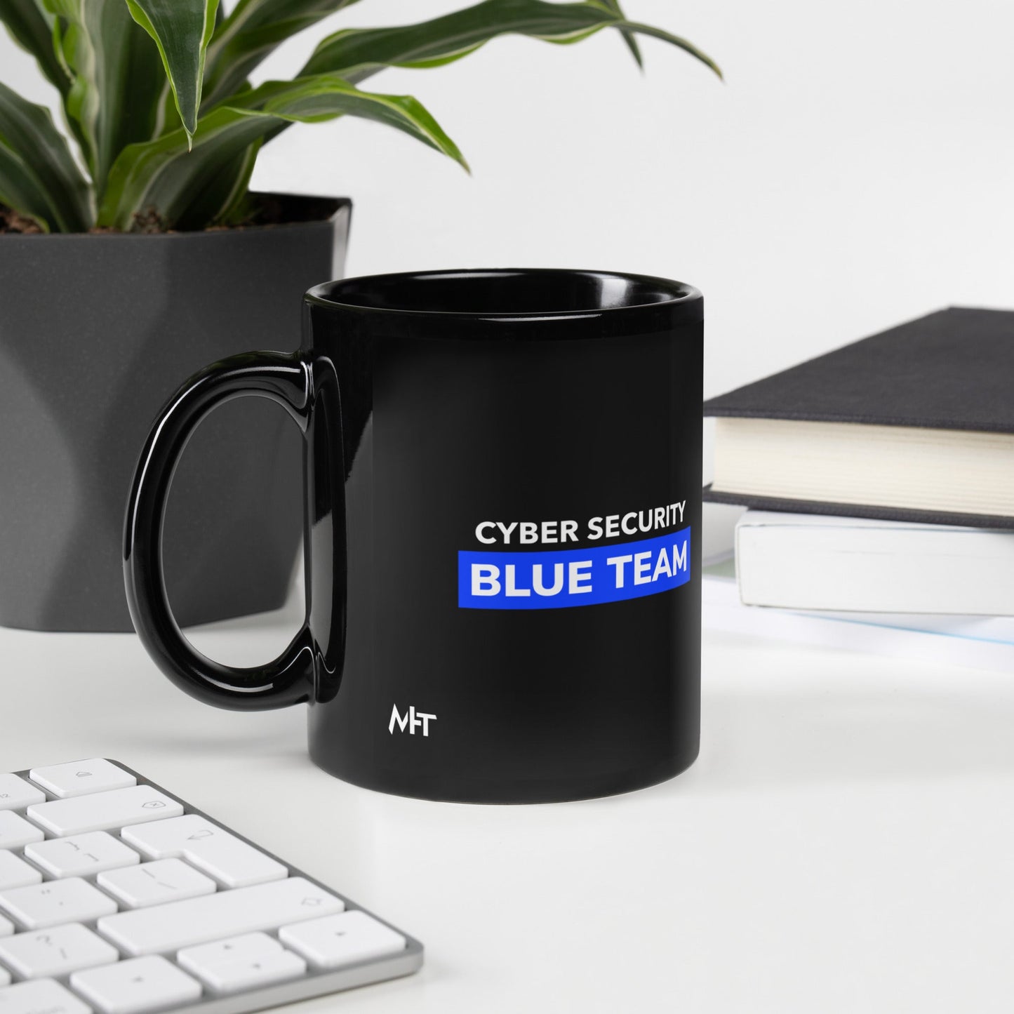 Cyber Security Blue Team V11 - Black Glossy Mug by DarkByteGear