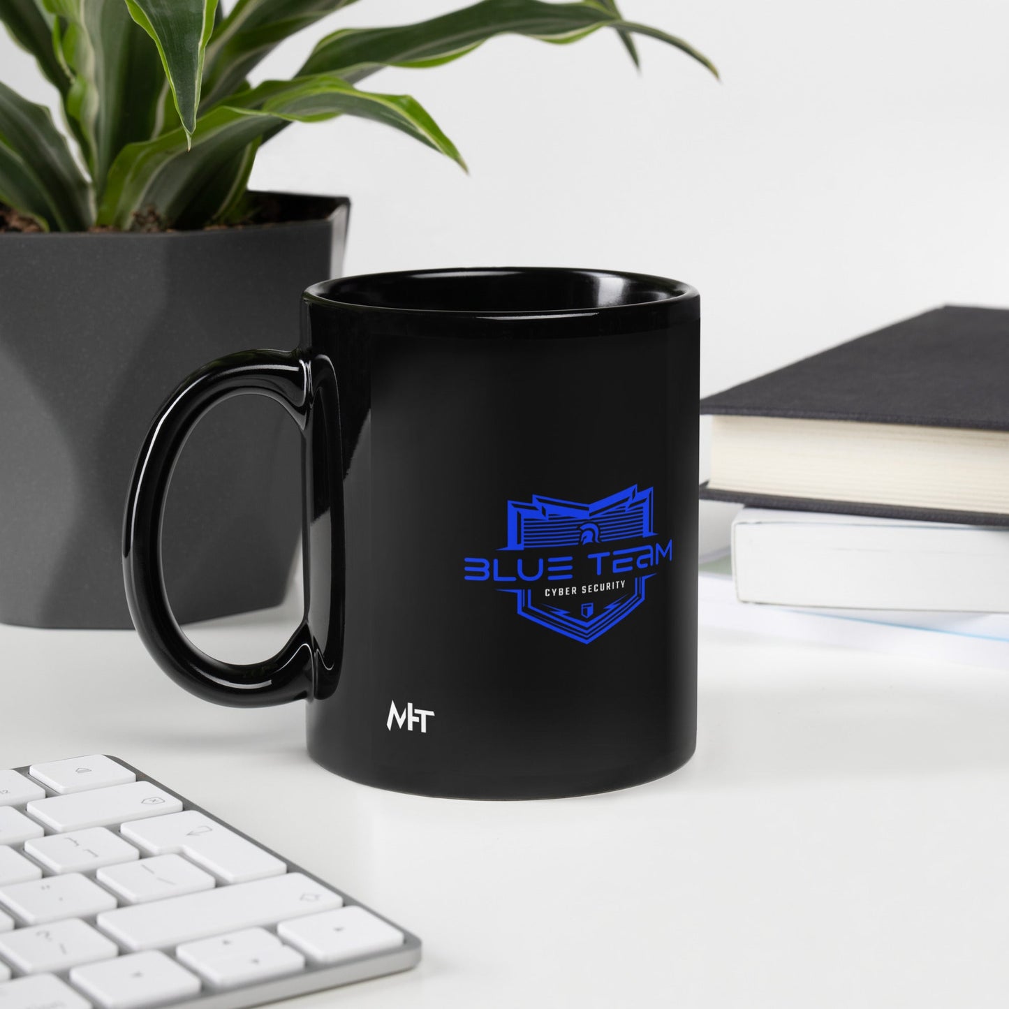 Cyber Security Blue Team V15 - Black Glossy Mug by DarkByteGear