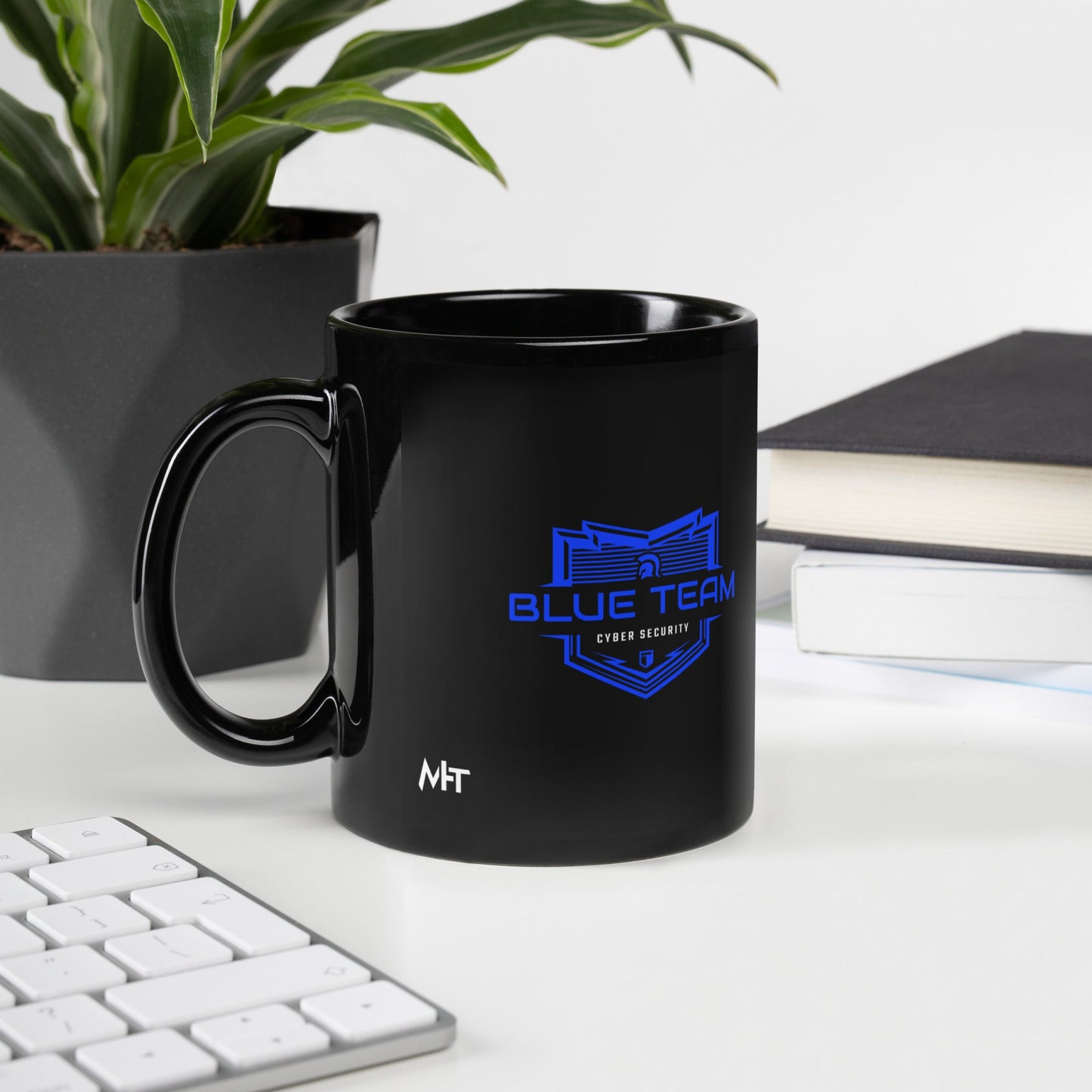 Cyber Security Blue Team V17 - Black Glossy Mug by DarkByteGear