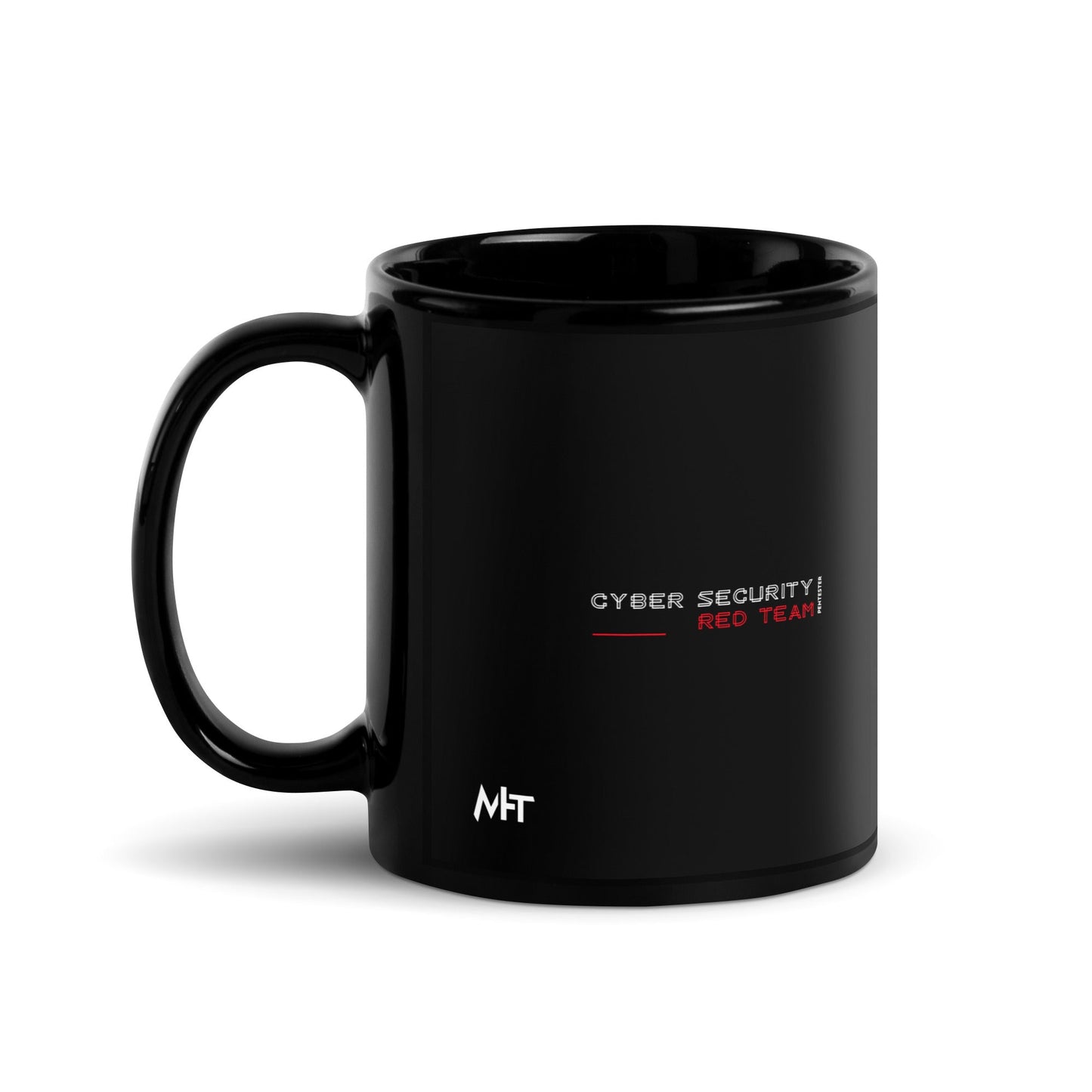 Cyber Security Red Team V2 - Black Glossy Mug by DarkByteGear