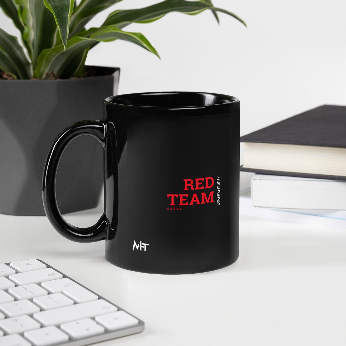 Cyber Security Red Team V12 - Black Glossy Mug by DarkByteGear