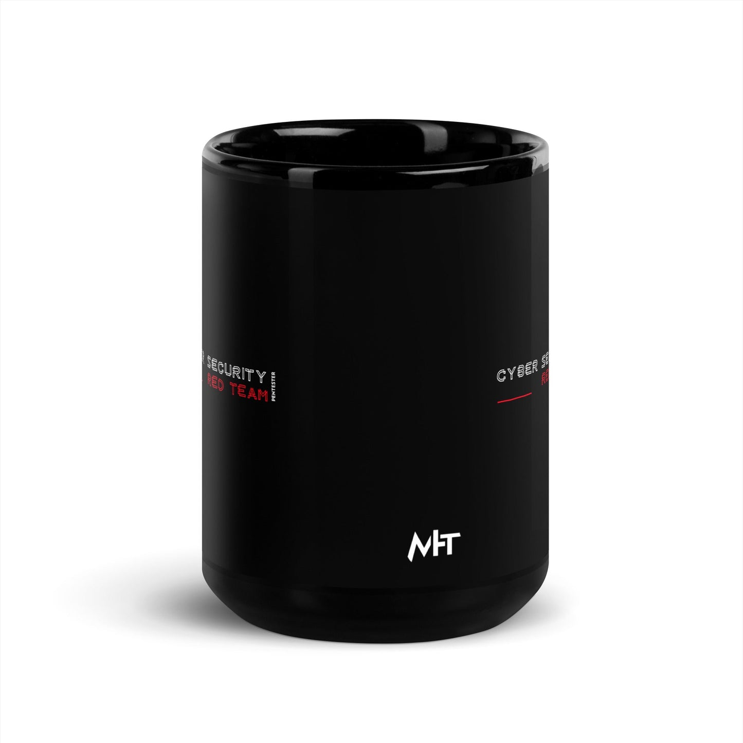 Cyber Security Red Team V2 - Black Glossy Mug by DarkByteGear