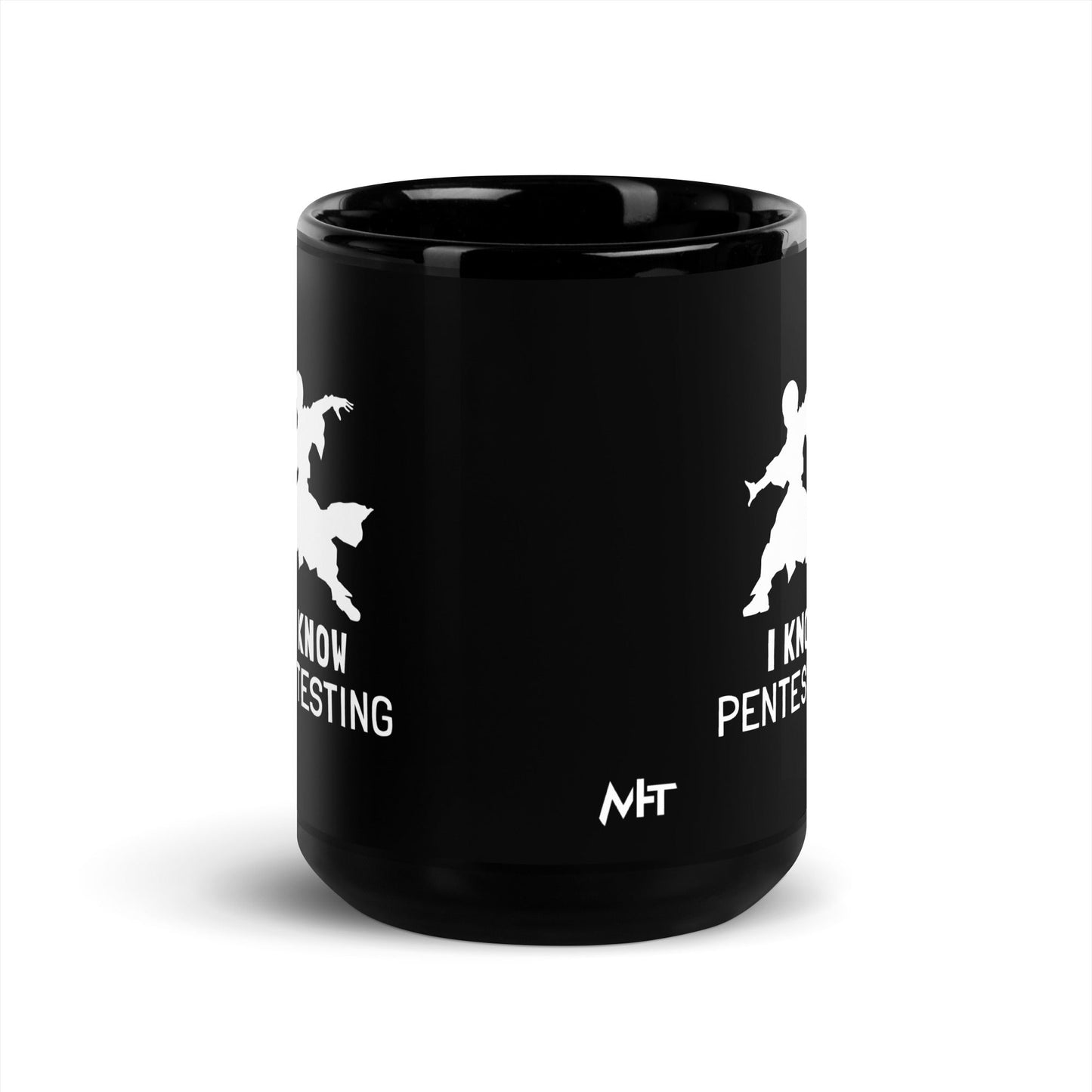 I Know Pentesting - Black Glossy Mug by DarkByteGear