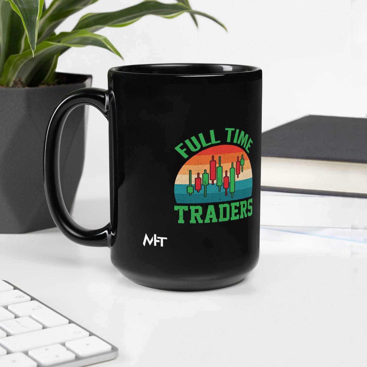 Full Time Trader ( Shagor ) - Black Glossy Mug by DarkByteGear