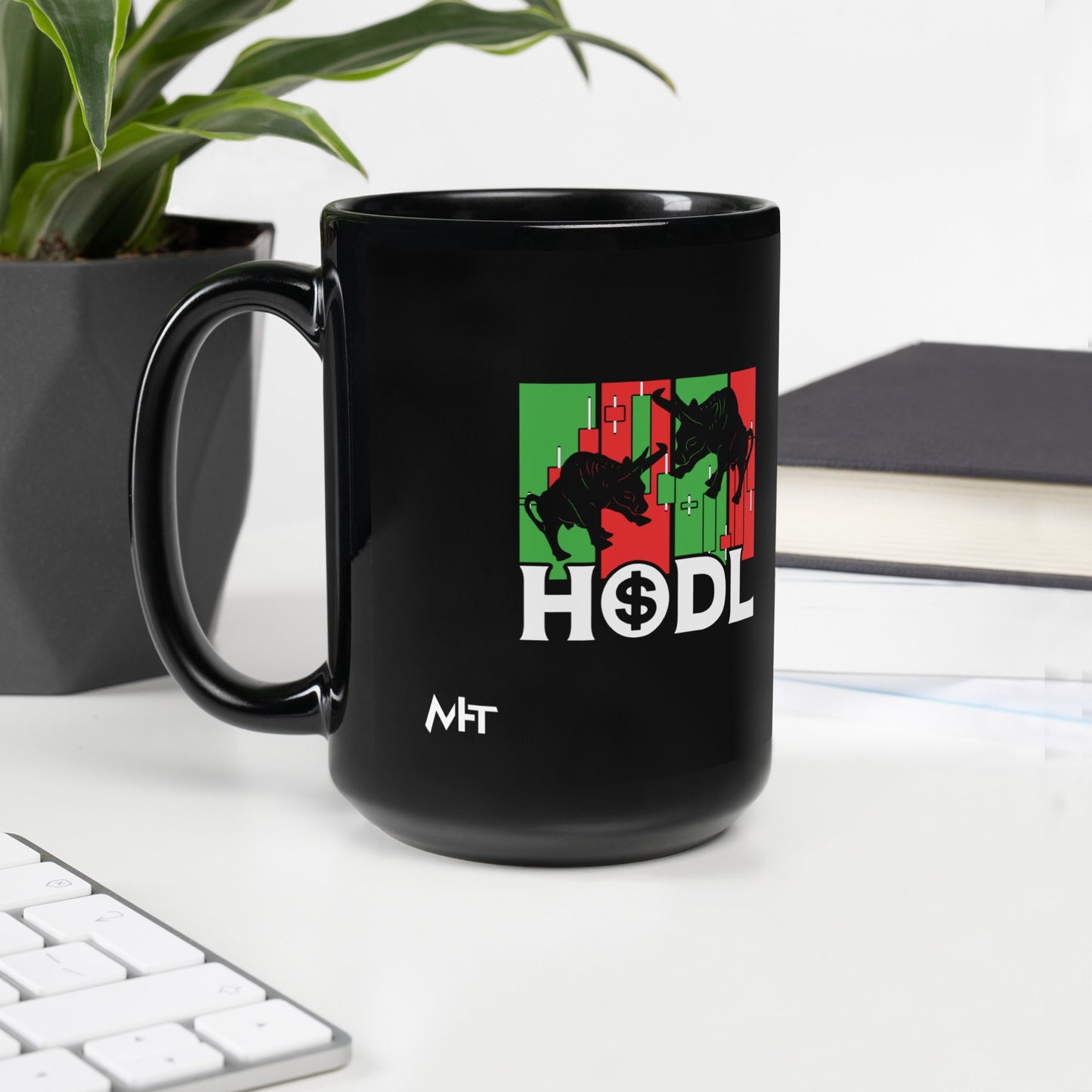 HODL - Black Glossy Mug by DarkByteGear