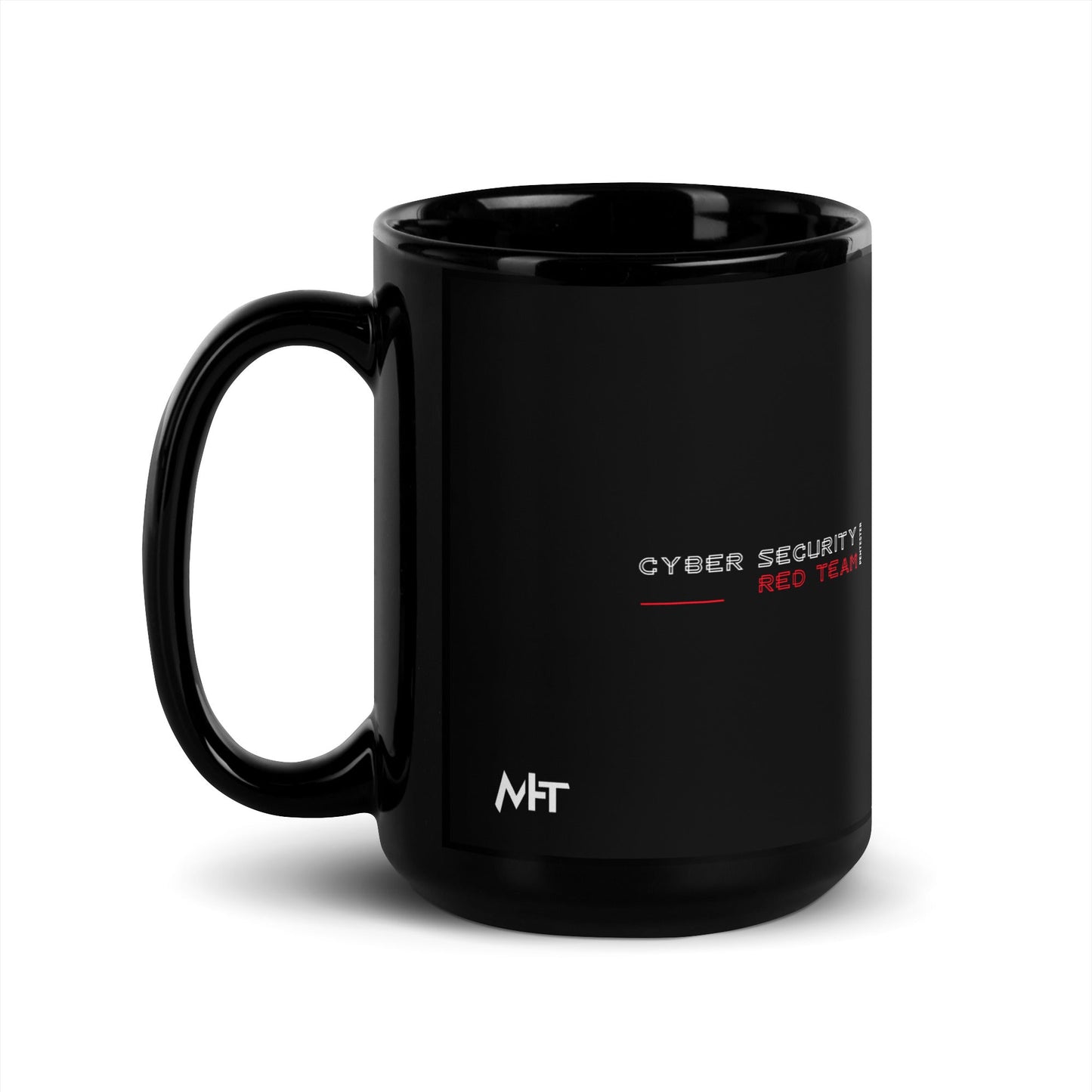 Cyber Security Red Team V2 - Black Glossy Mug by DarkByteGear