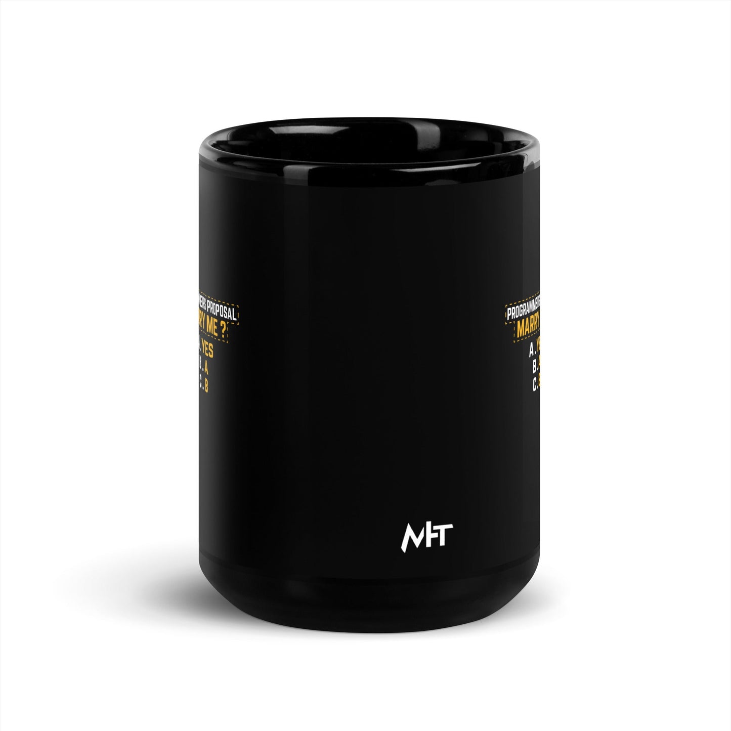 Programmers' Proposal - Black Glossy Mug by DarkByteGear