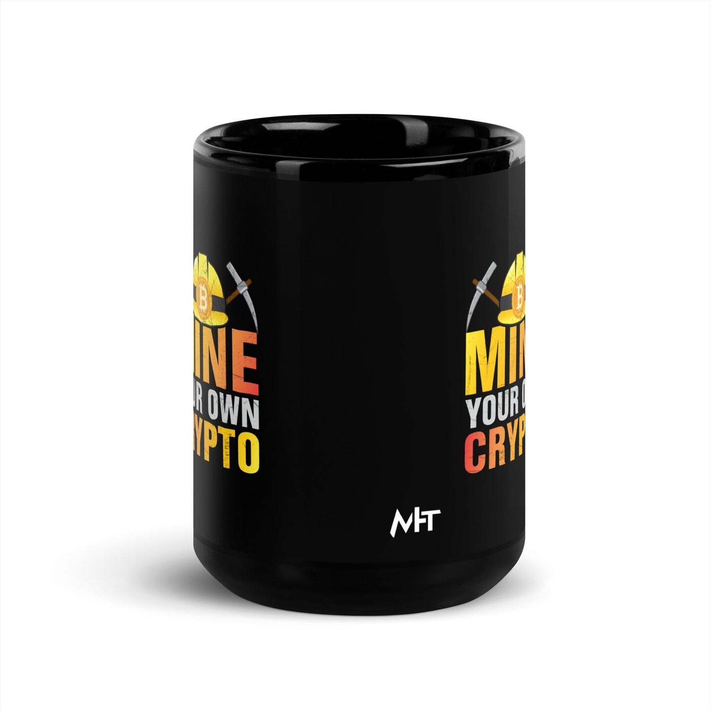 Mine your own Crypto - Black Glossy Mug by DarkByteGear