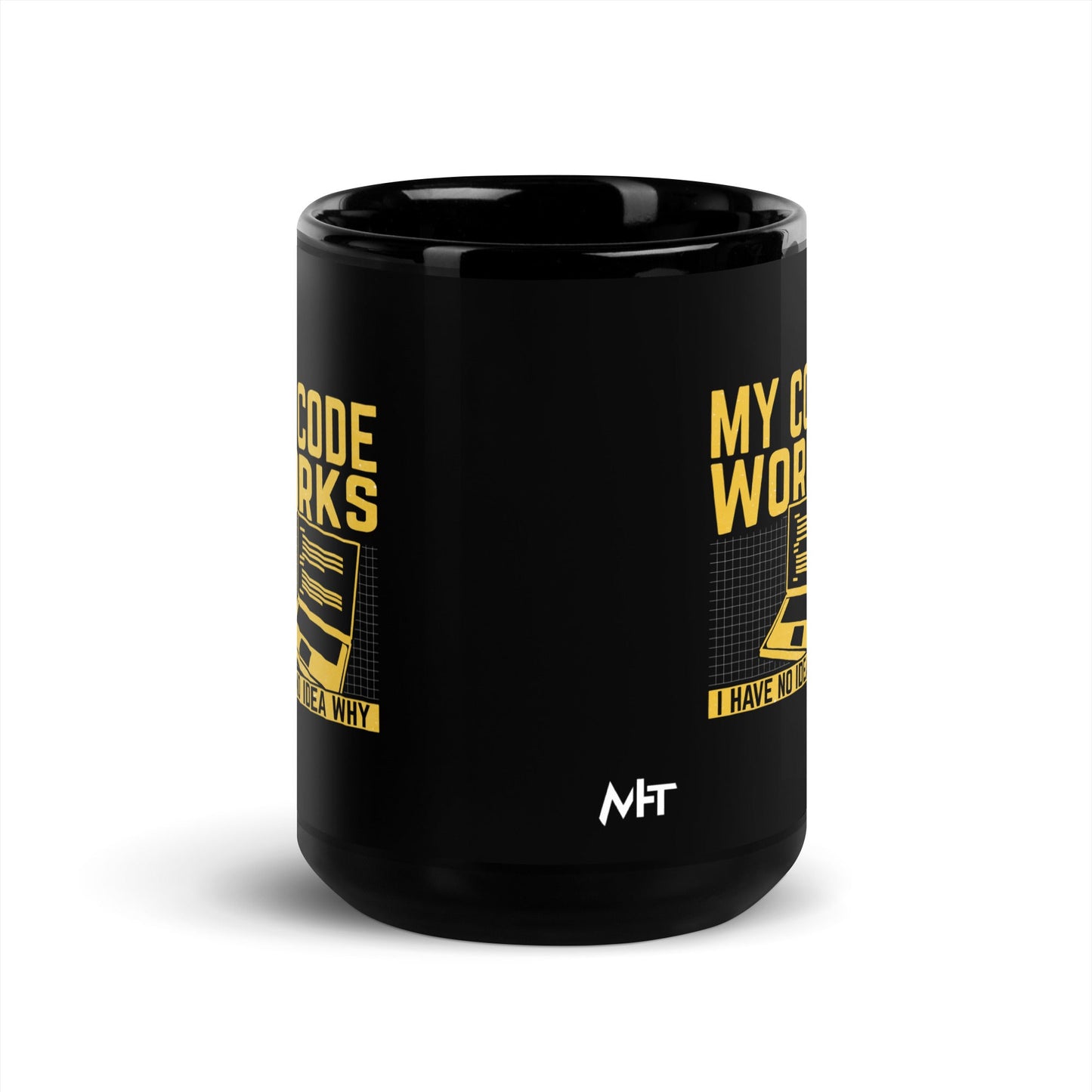My Code works, I have no Idea why - Black Glossy Mug by DarkByteGear