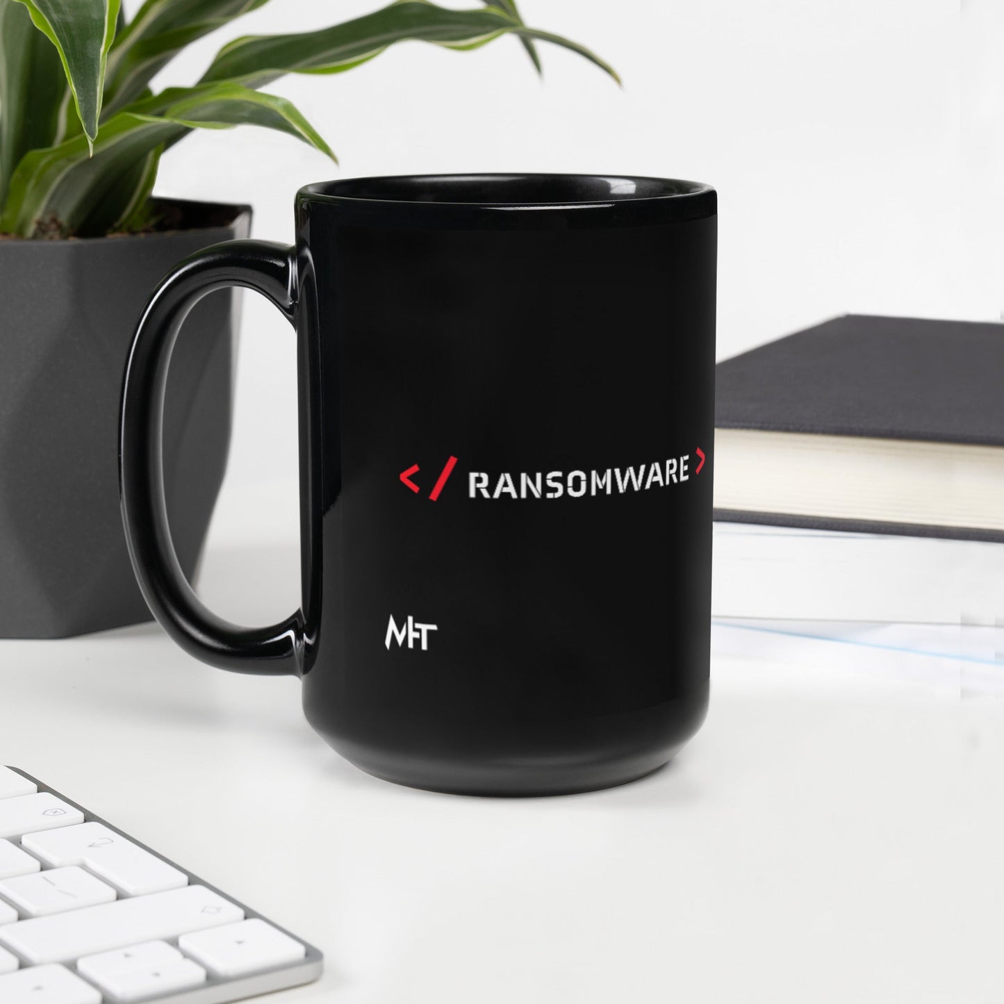 Ransomware - Black Glossy Mug by DarkByteGear