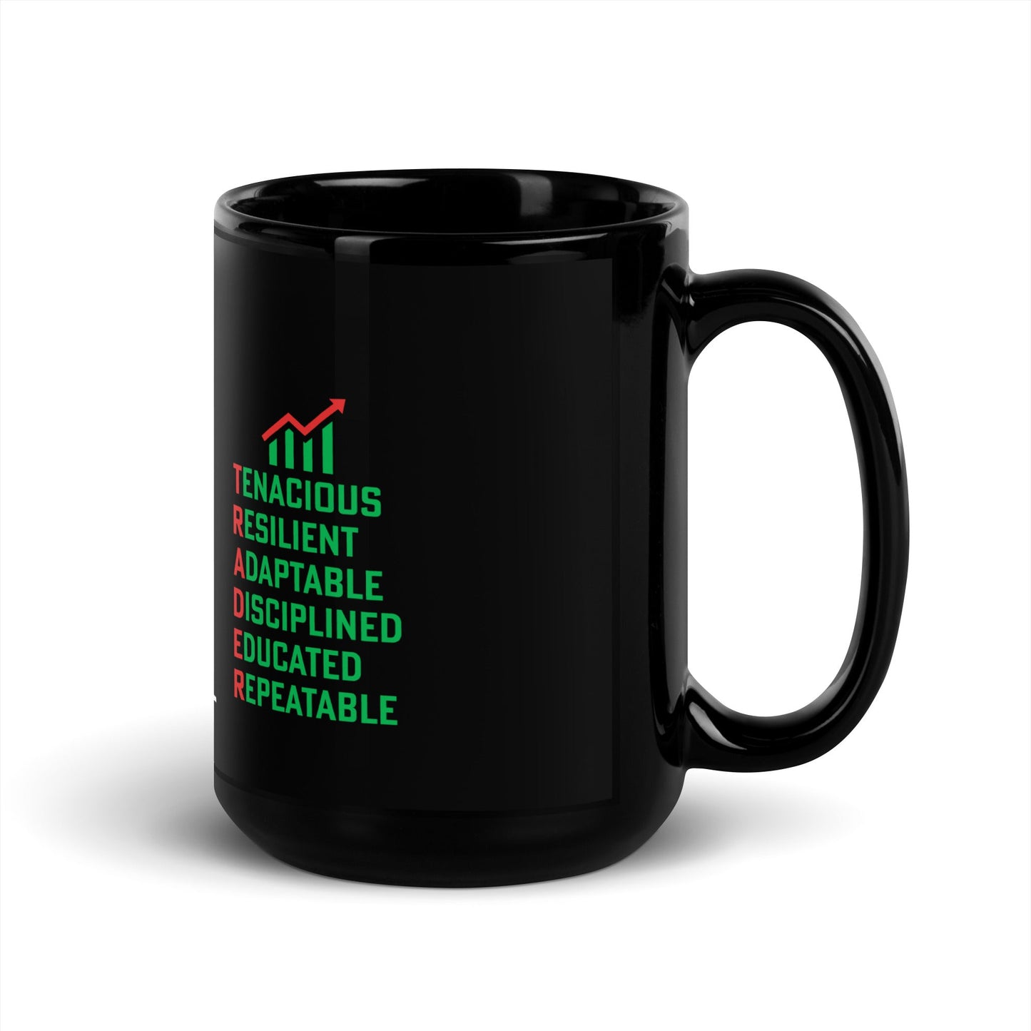 Trader Def: - Black Glossy Mug ( Back Print ) by DarkByteGear