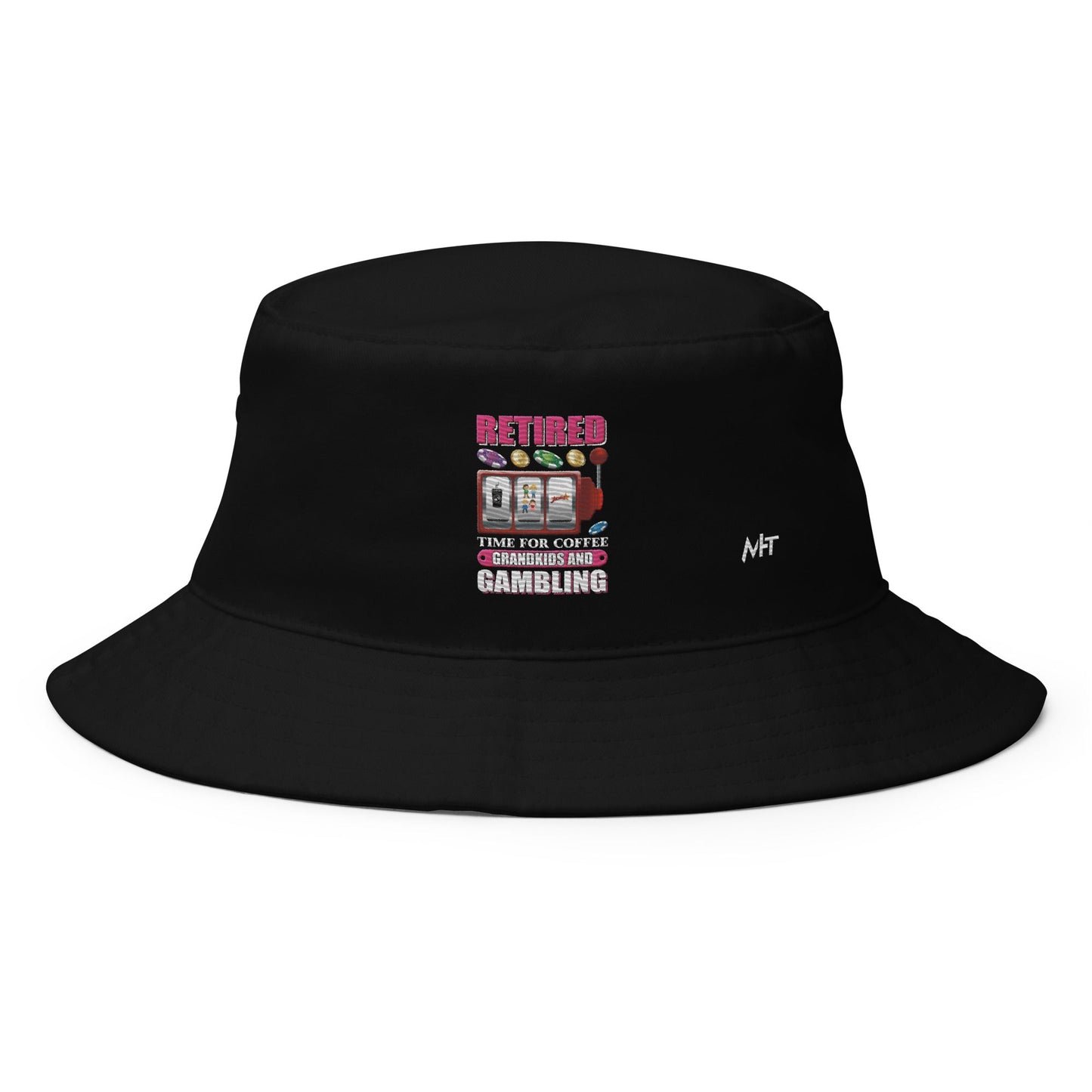 Retired: Time for Coffee, Grandkids and Gambling - Bucket Hat by DarkByteGear