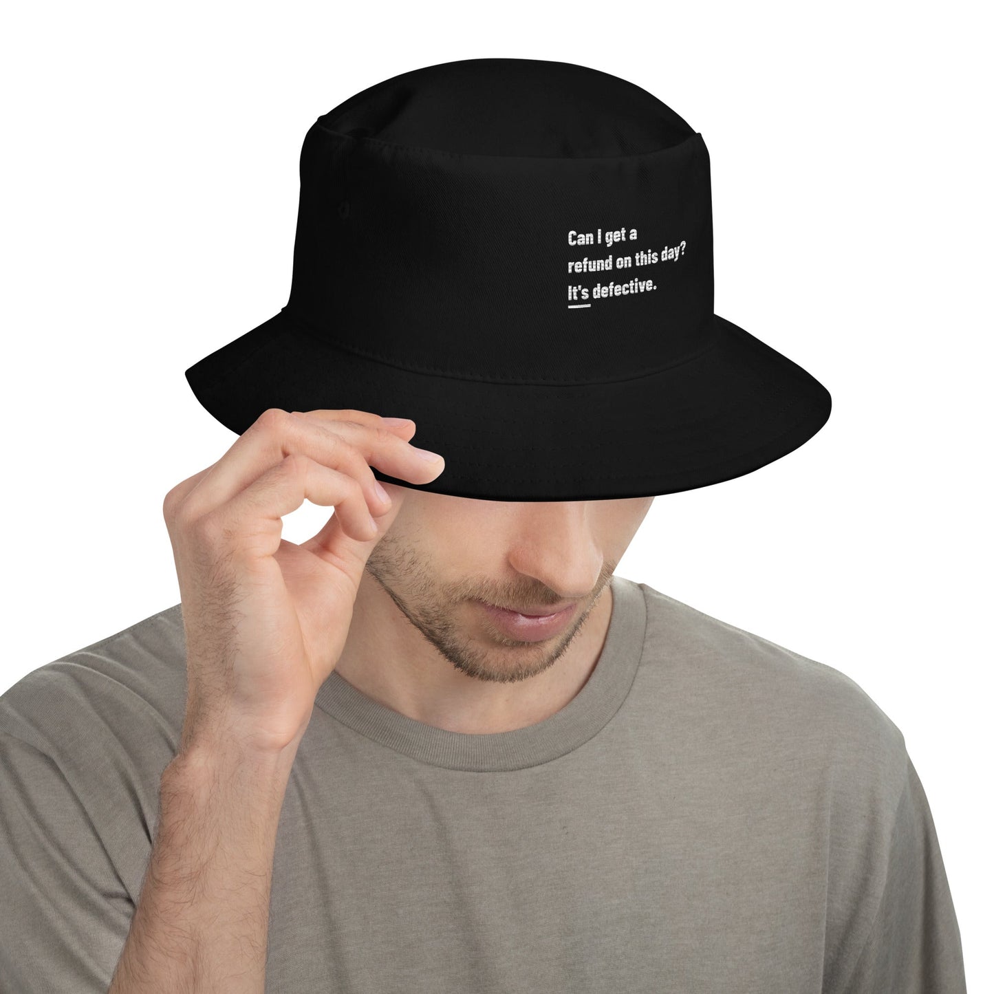 Can I Get a Refund on this Day? It's Defective - Bucket Hat by DarkByteGear