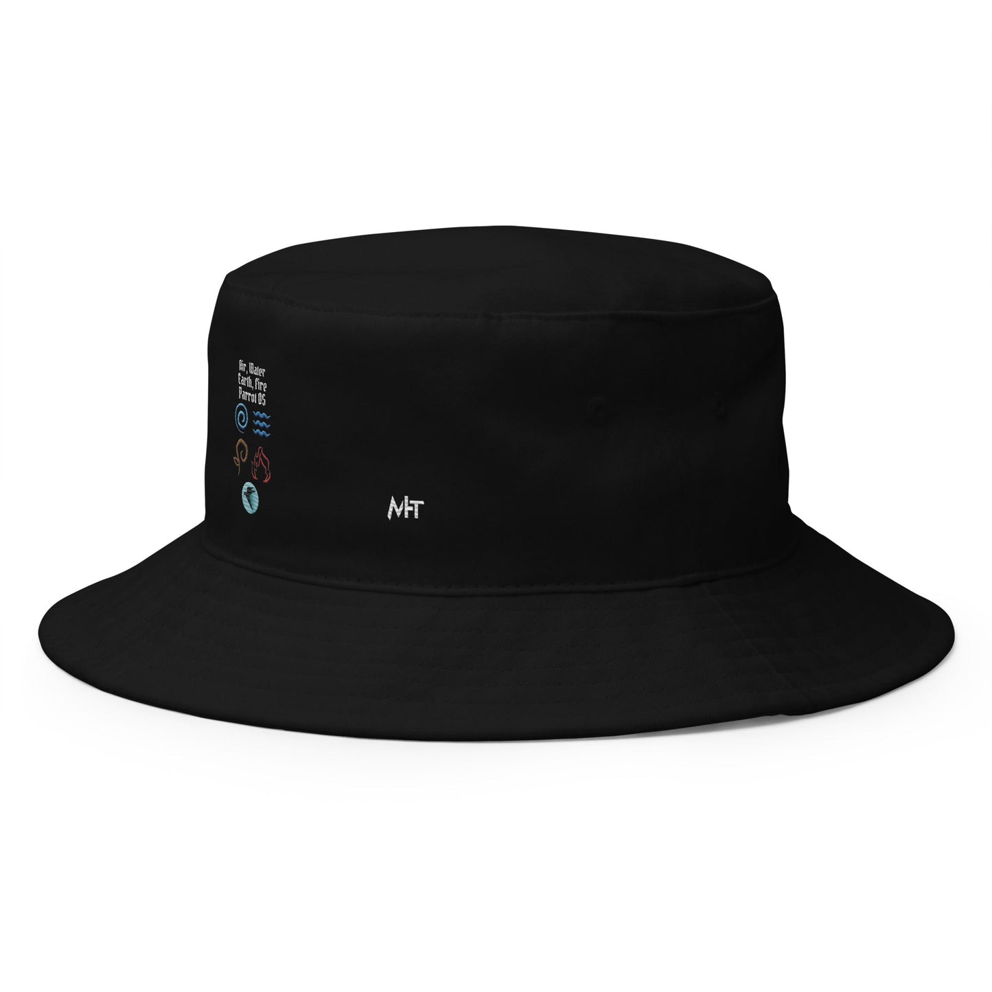 Air, Water, Earth, Fire, Parrot OS - Bucket Hat by DarkByteGear