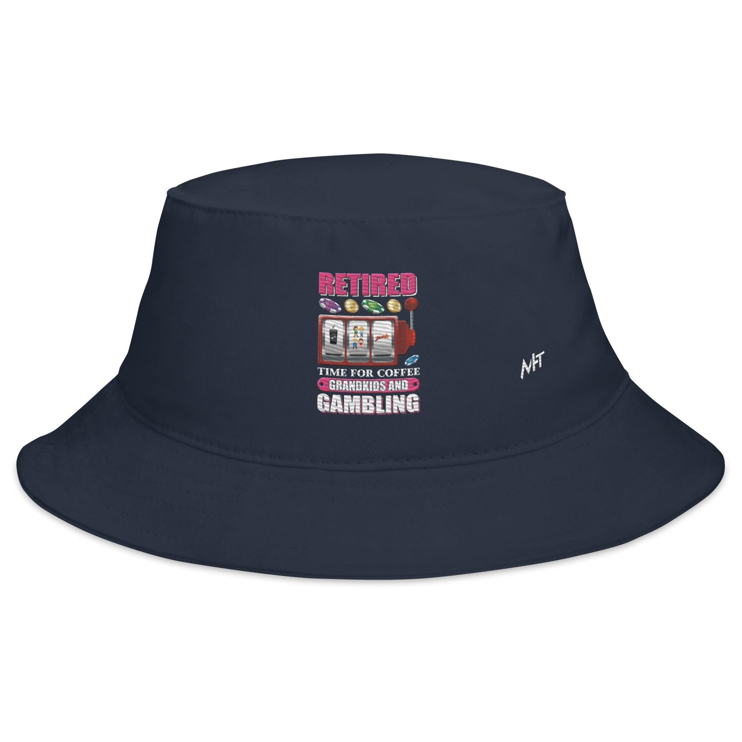 Retired: Time for Coffee, Grandkids and Gambling - Bucket Hat by DarkByteGear