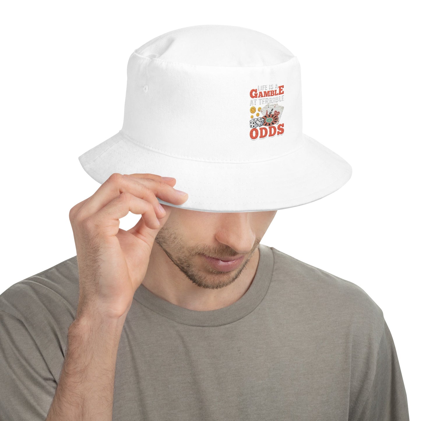 Life is a Gamble at terrible Odds - Bucket Hat by DarkByteGear