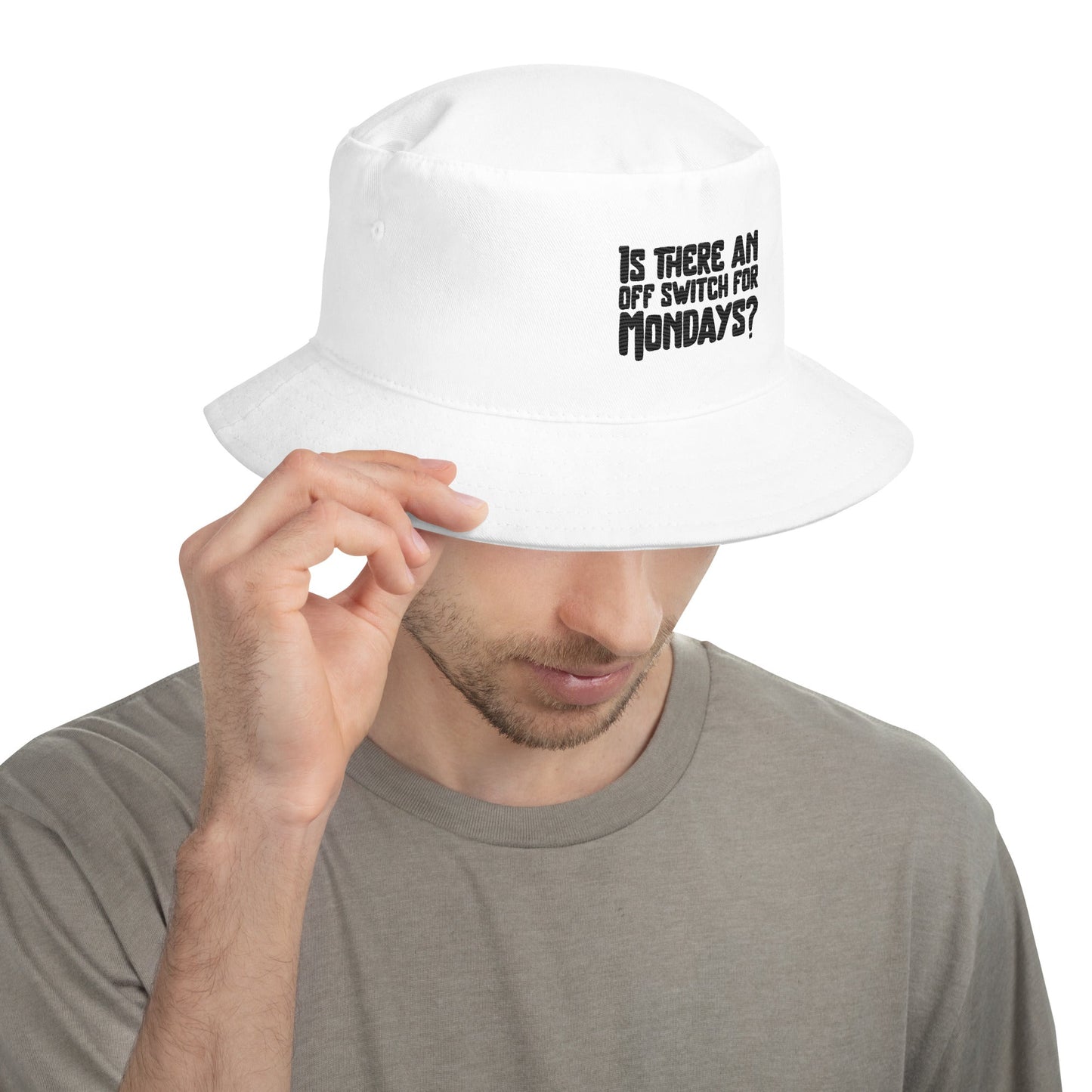 Is there an OFF switch for Mondays? - Bucket Hat by DarkByteGear