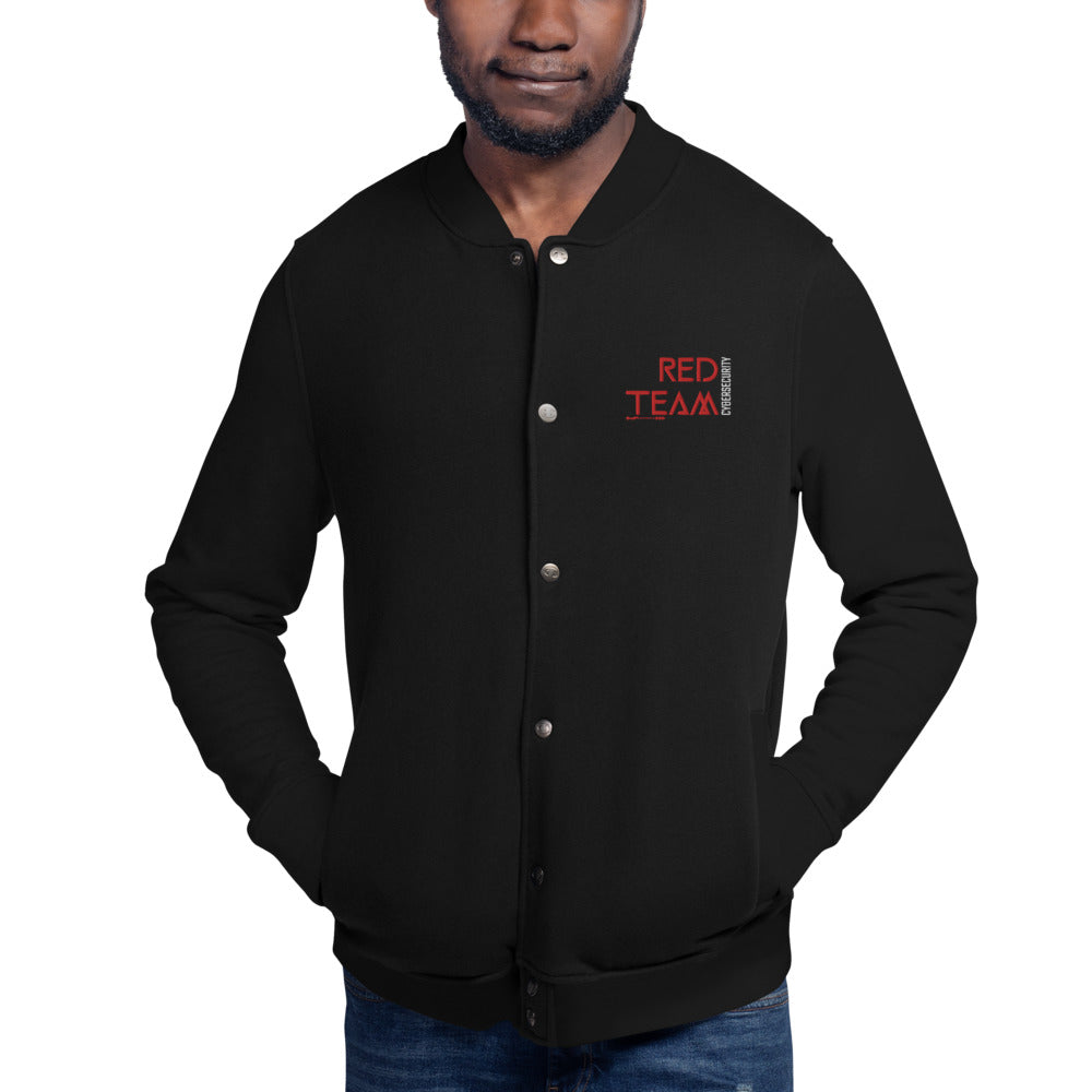 Cyber Security Red Team v4 - Embroidered Champion Bomber Jacket by DarkByteGear