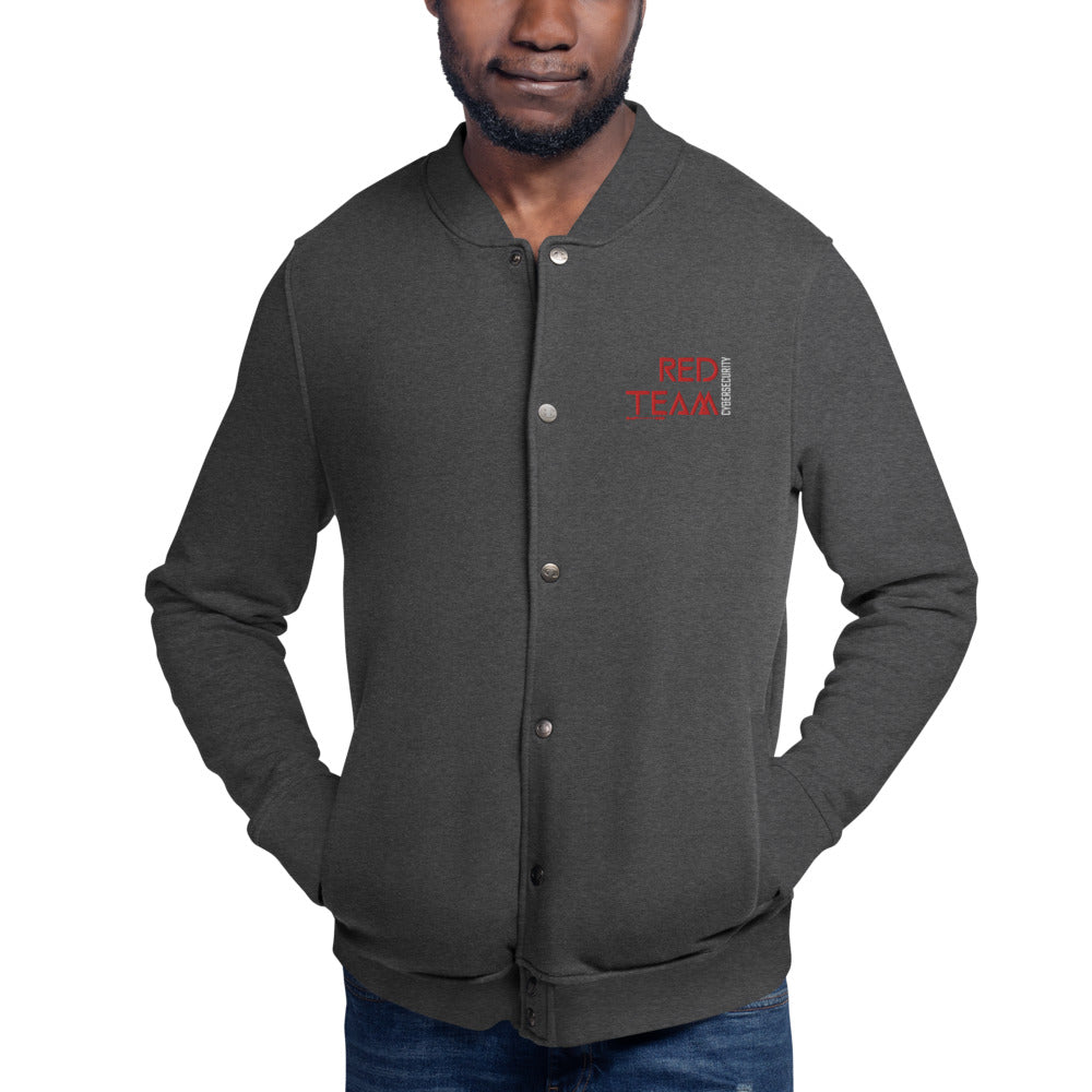 Cyber Security Red Team v4 - Embroidered Champion Bomber Jacket by DarkByteGear