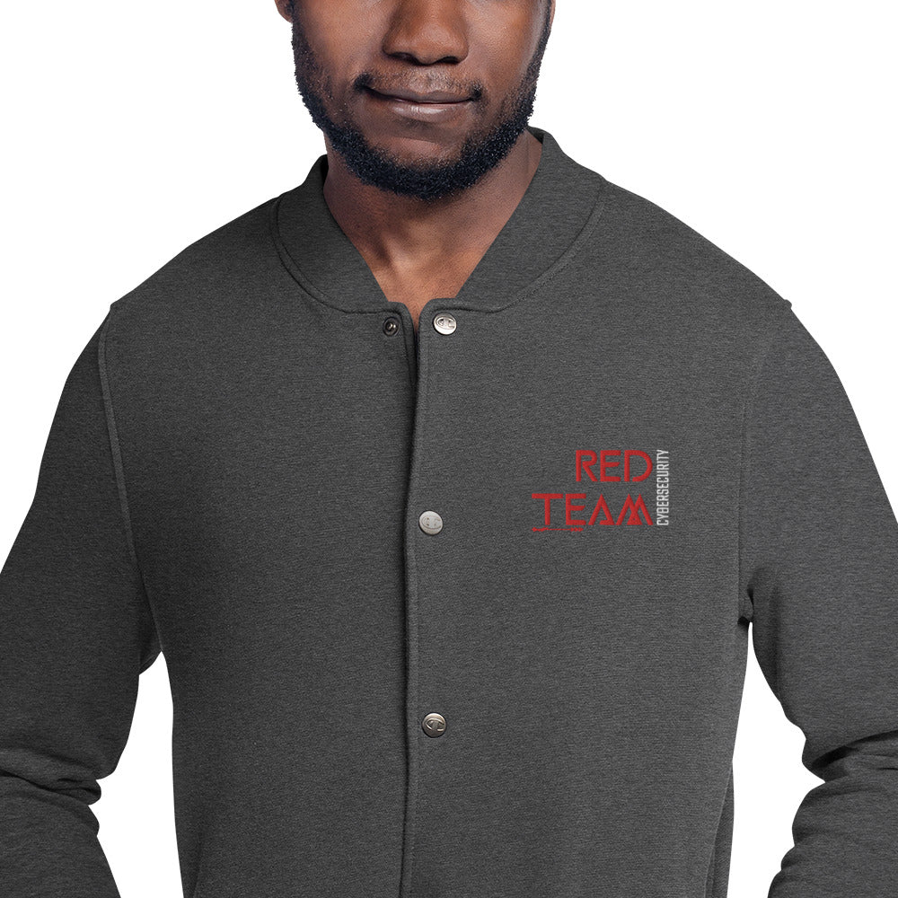 Cyber Security Red Team v4 - Embroidered Champion Bomber Jacket by DarkByteGear