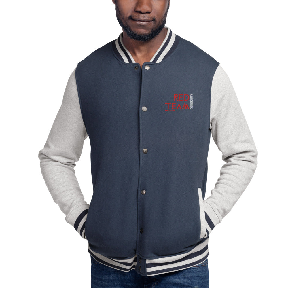 Cyber Security Red Team v4 - Embroidered Champion Bomber Jacket by DarkByteGear