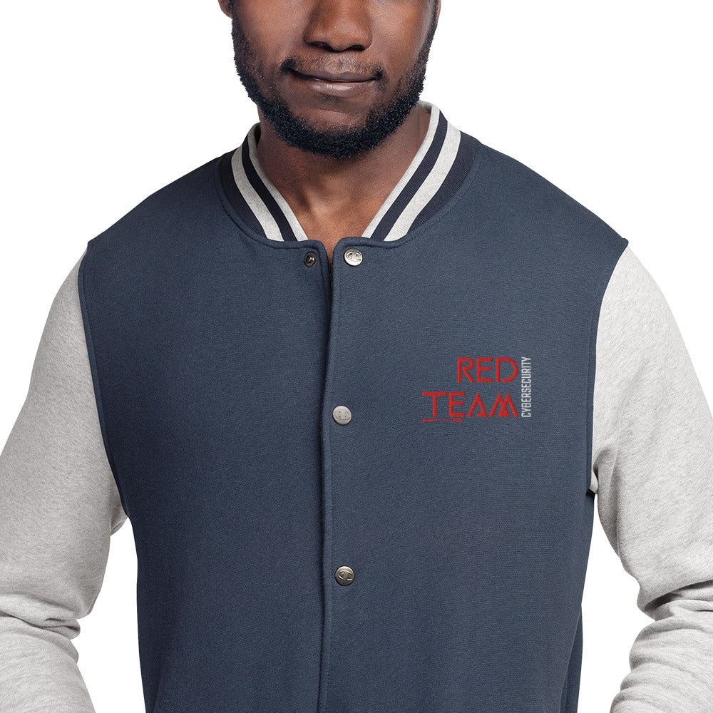 Cyber Security Red Team v4 - Embroidered Champion Bomber Jacket by DarkByteGear