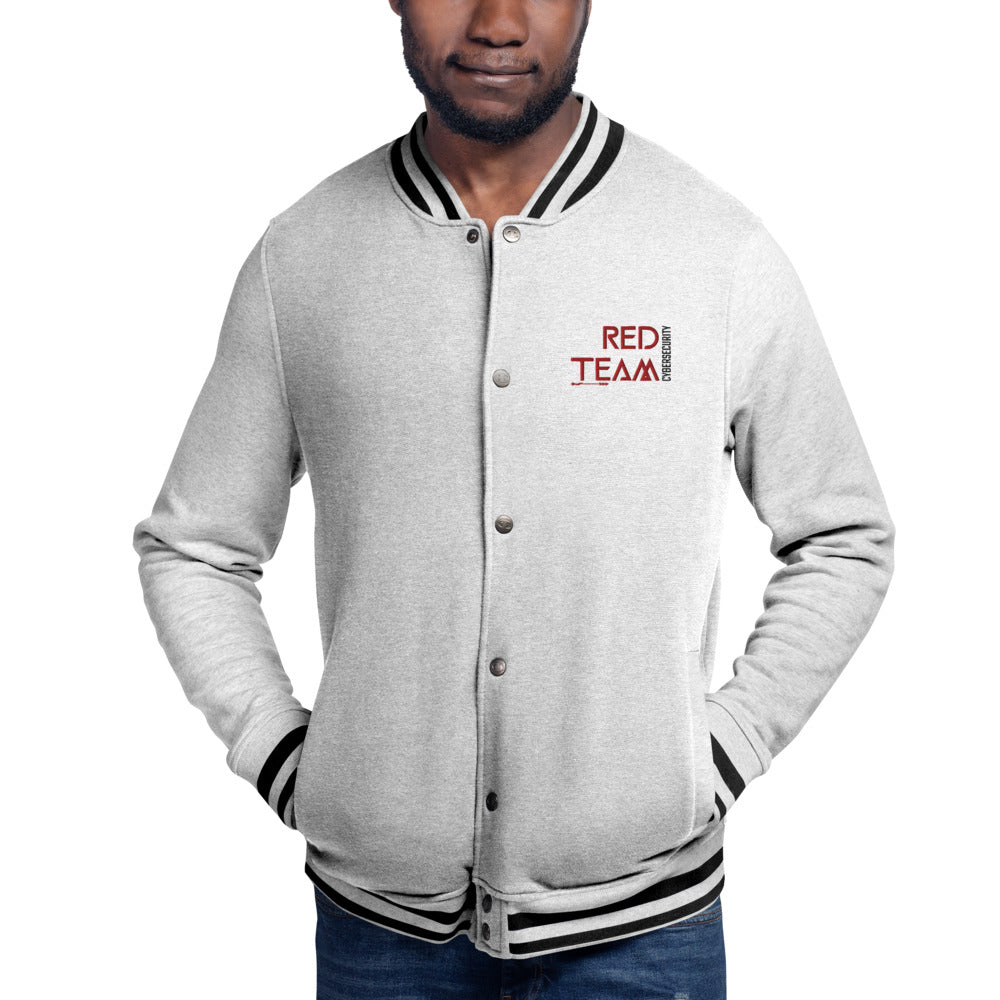 Cyber Security Red Team v4 - Embroidered Champion Bomber Jacket by DarkByteGear