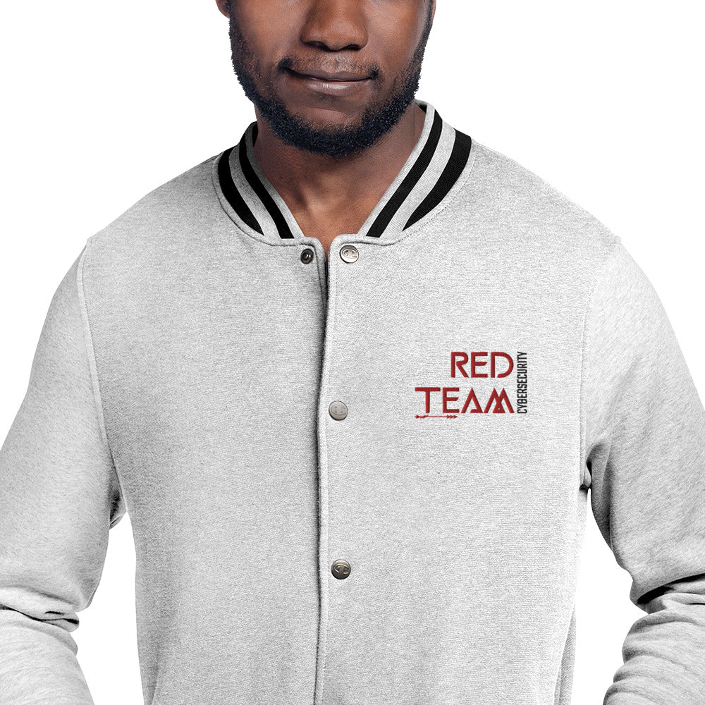 Cyber Security Red Team v4 - Embroidered Champion Bomber Jacket by DarkByteGear
