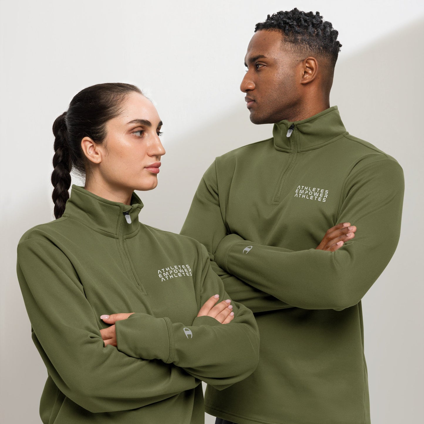 Athletes Empower Athletes - Quarter zip pullover by DarkByteGear