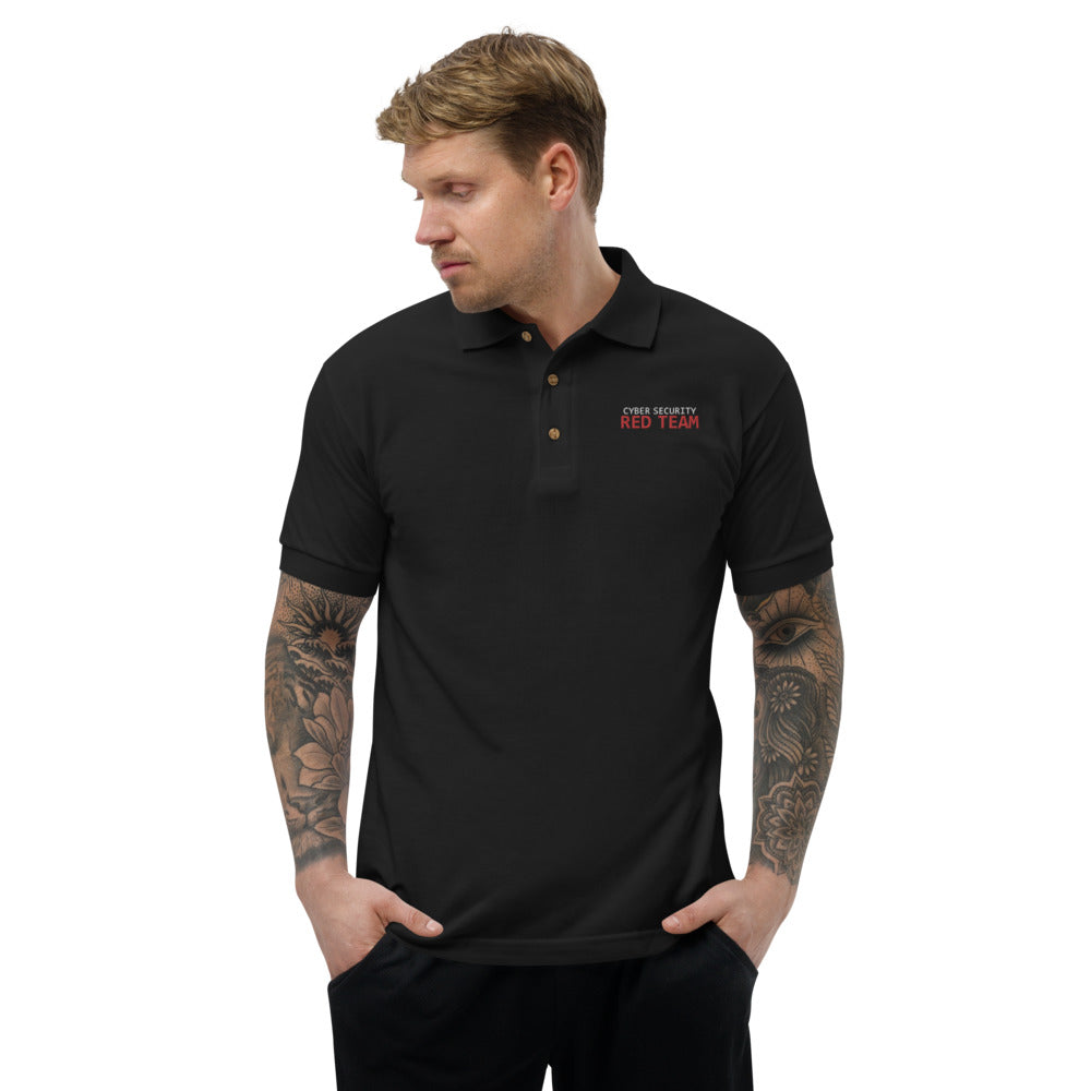 Cyber Security Red Team - Embroidered Polo Shirt by DarkByteGear