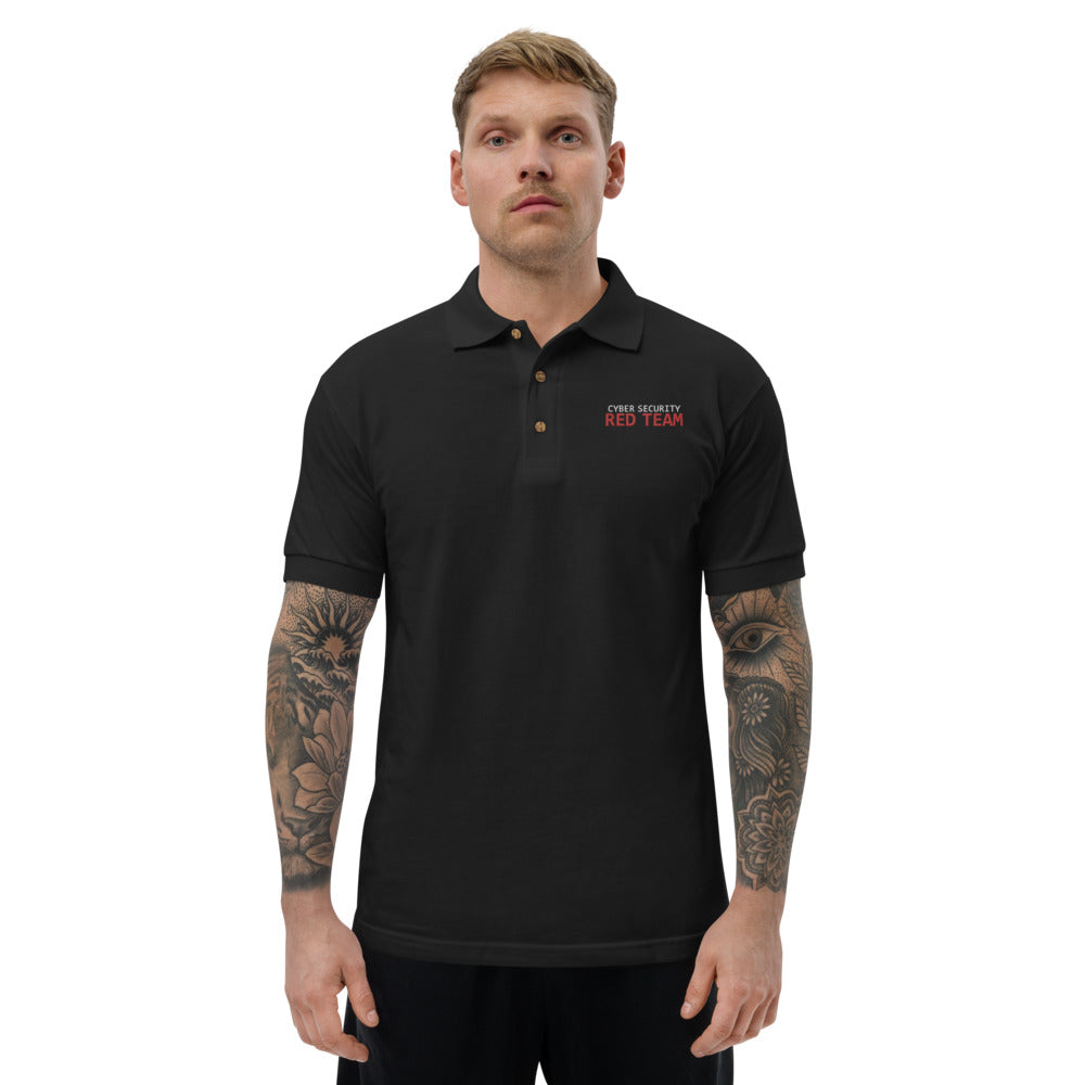 Cyber Security Red Team - Embroidered Polo Shirt by DarkByteGear