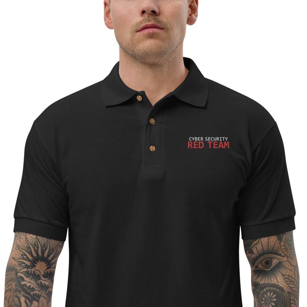 Cyber Security Red Team - Embroidered Polo Shirt by DarkByteGear