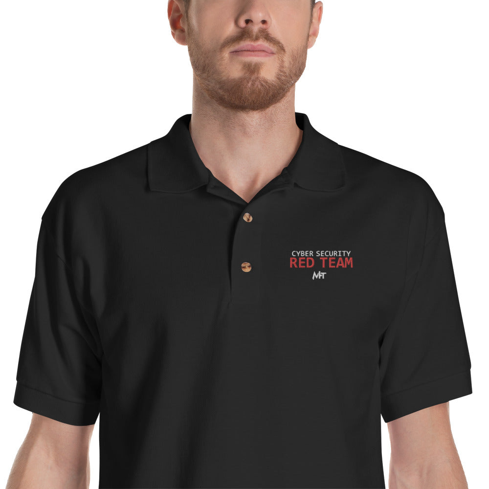 Cyber security Red Team - Embroidered Polo Shirt by DarkByteGear