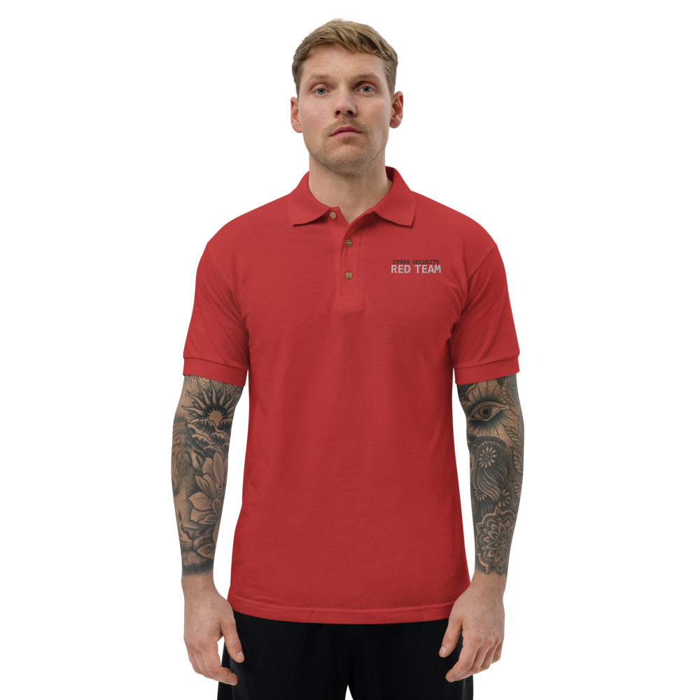 Cyber Security Red Team - Embroidered Polo Shirt by DarkByteGear